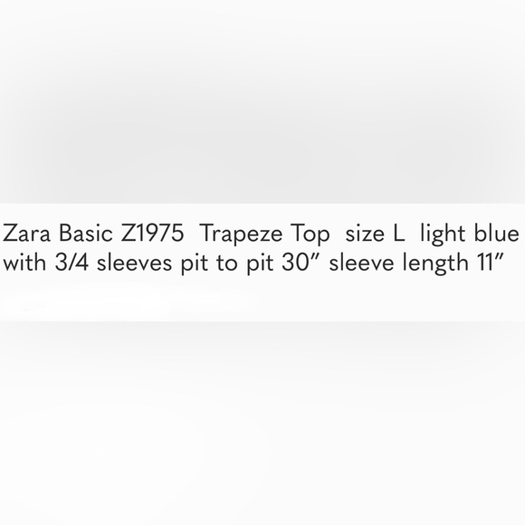 Zara Basic Z1975 Trapeze Top size L - Picture 4 of 4